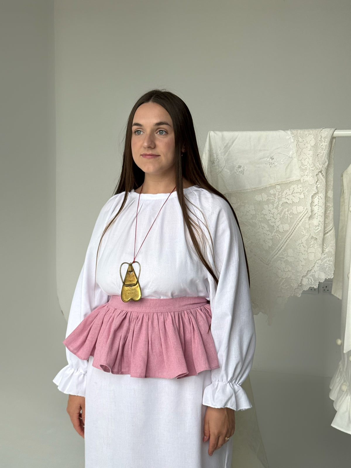 Leliya basque belt ( in pink color