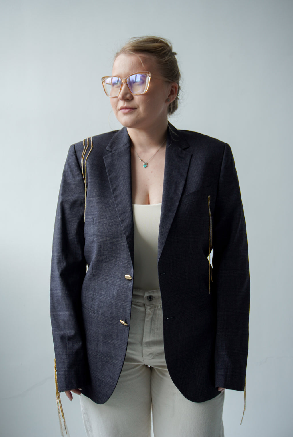 Shaped-Waist Blazer
