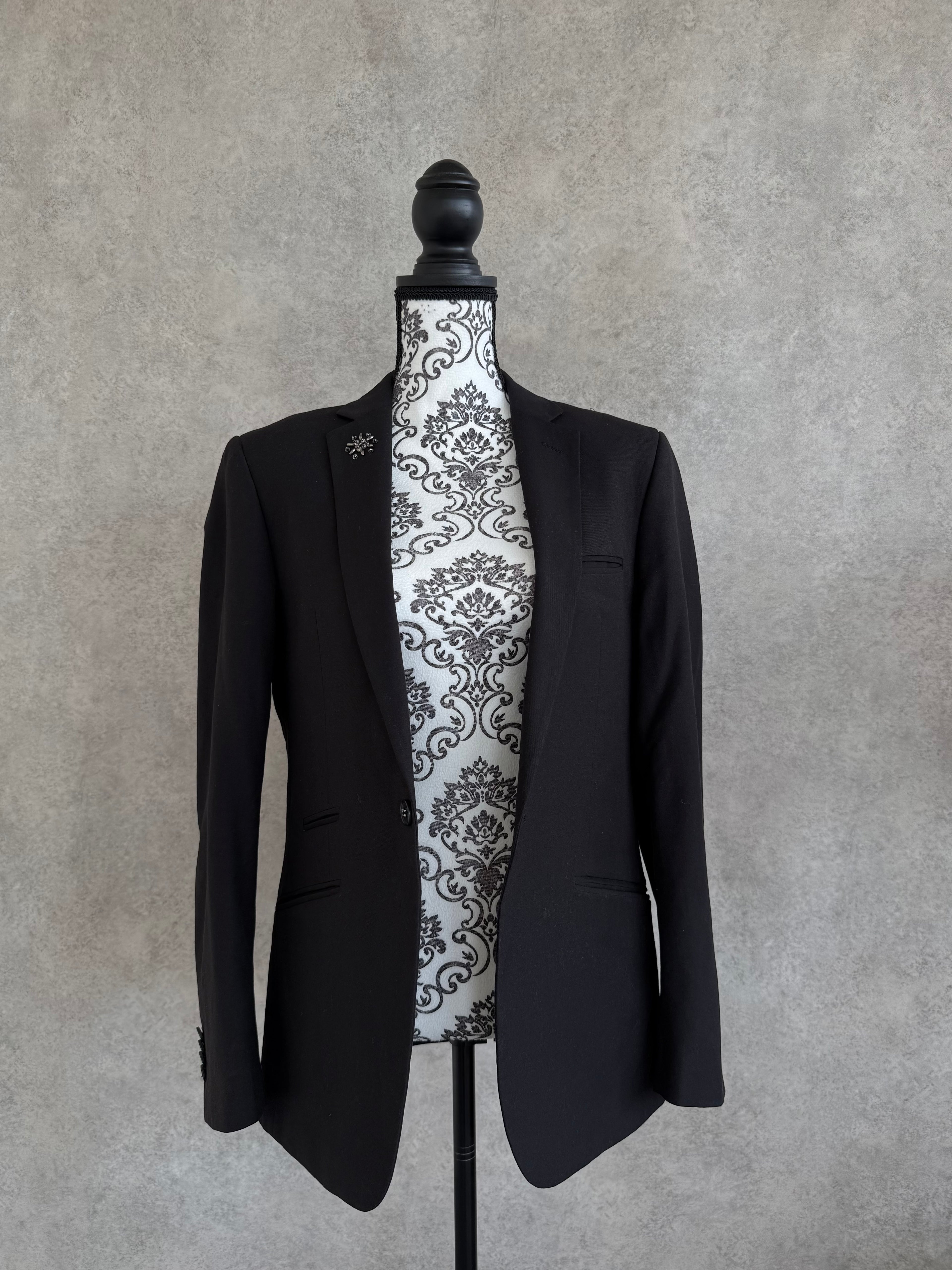 Embellished Black Blazer