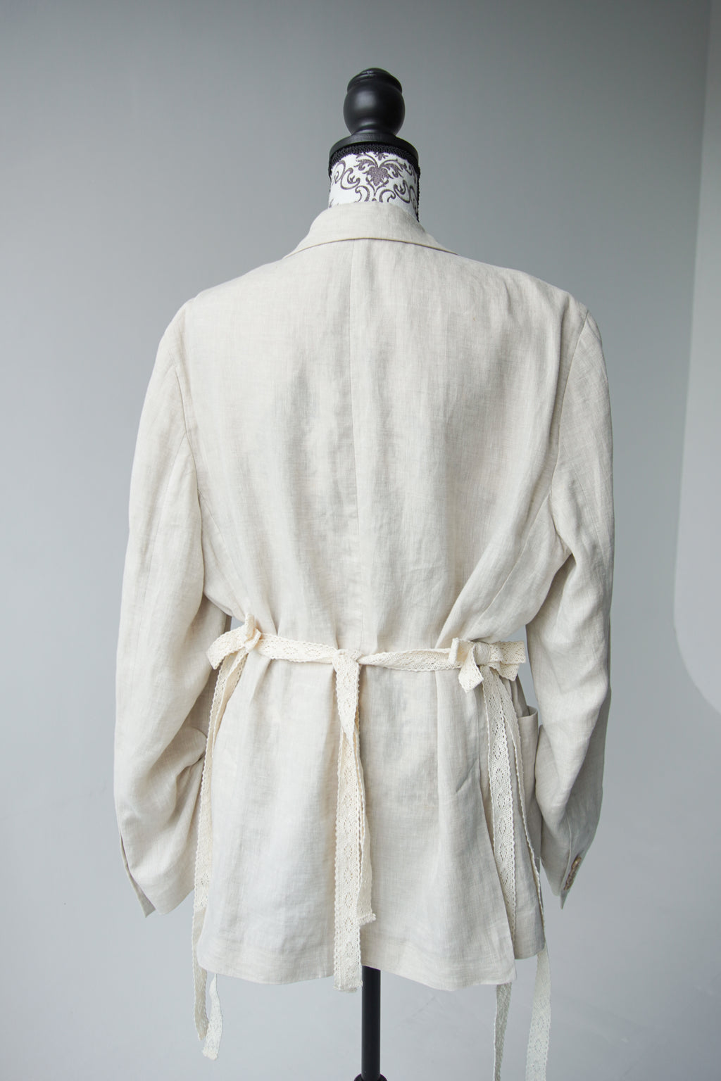 Tie-waist linen jacket