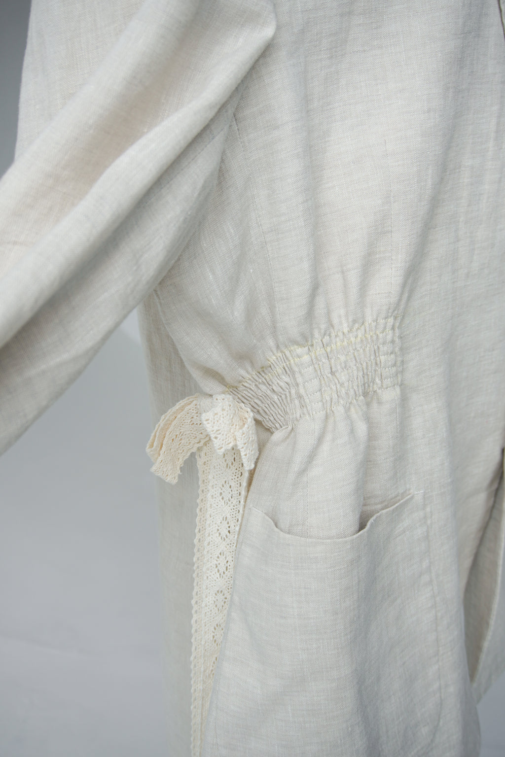 Tie-waist linen jacket