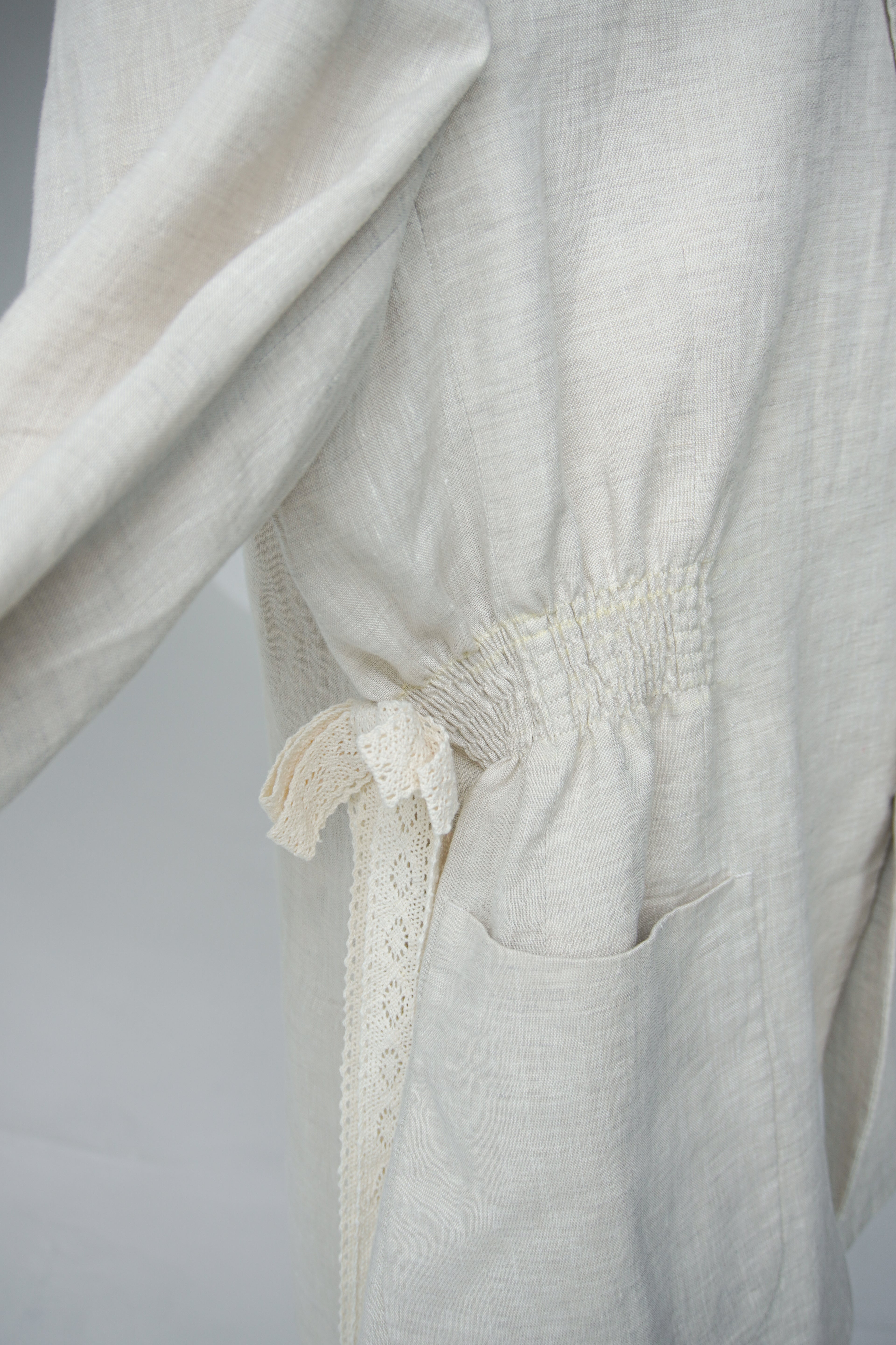 Tie-waist linen jacket