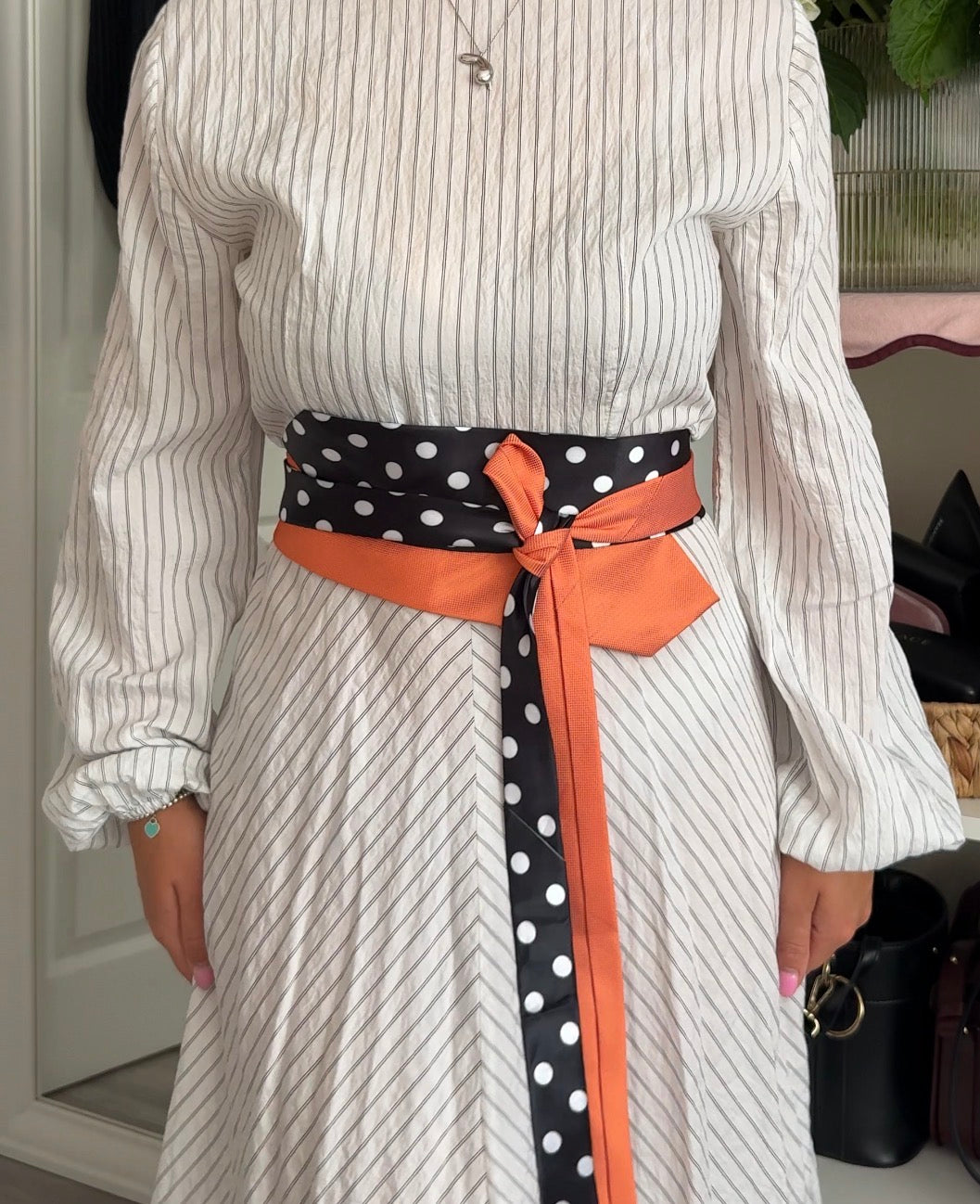 Ties belt ( polkadot)