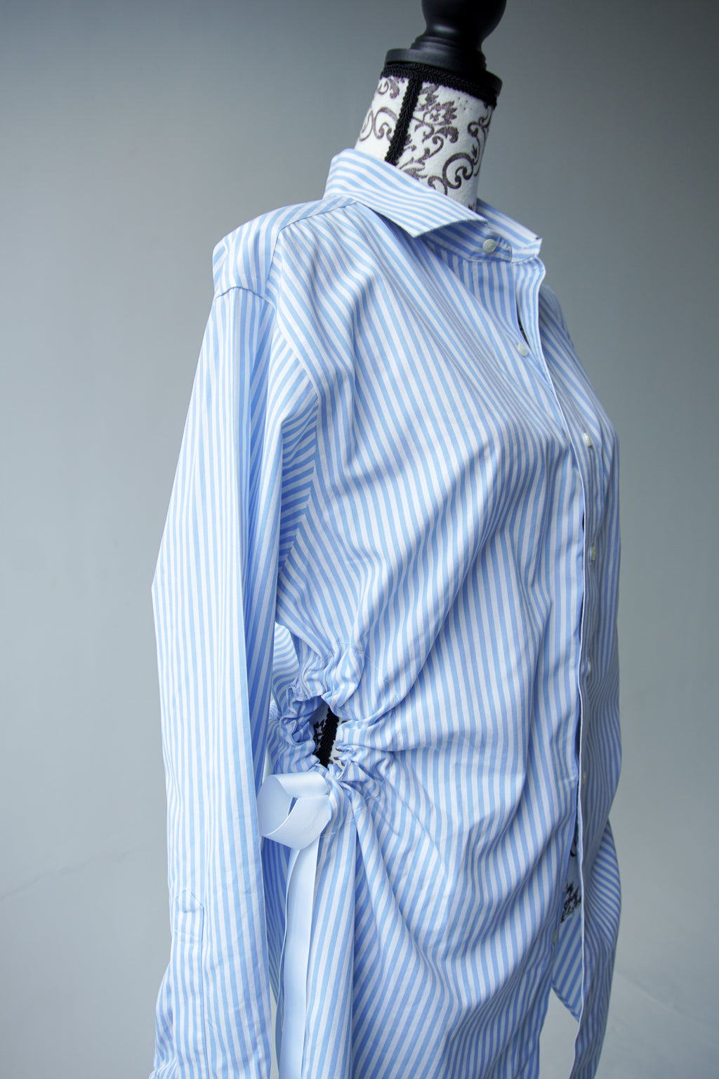 Cut out blue shirt