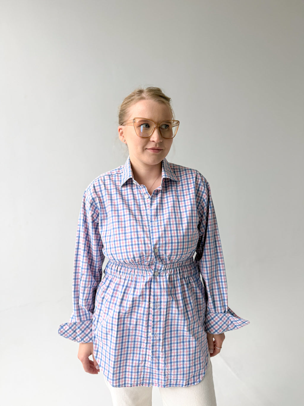 Fitted checked shirt