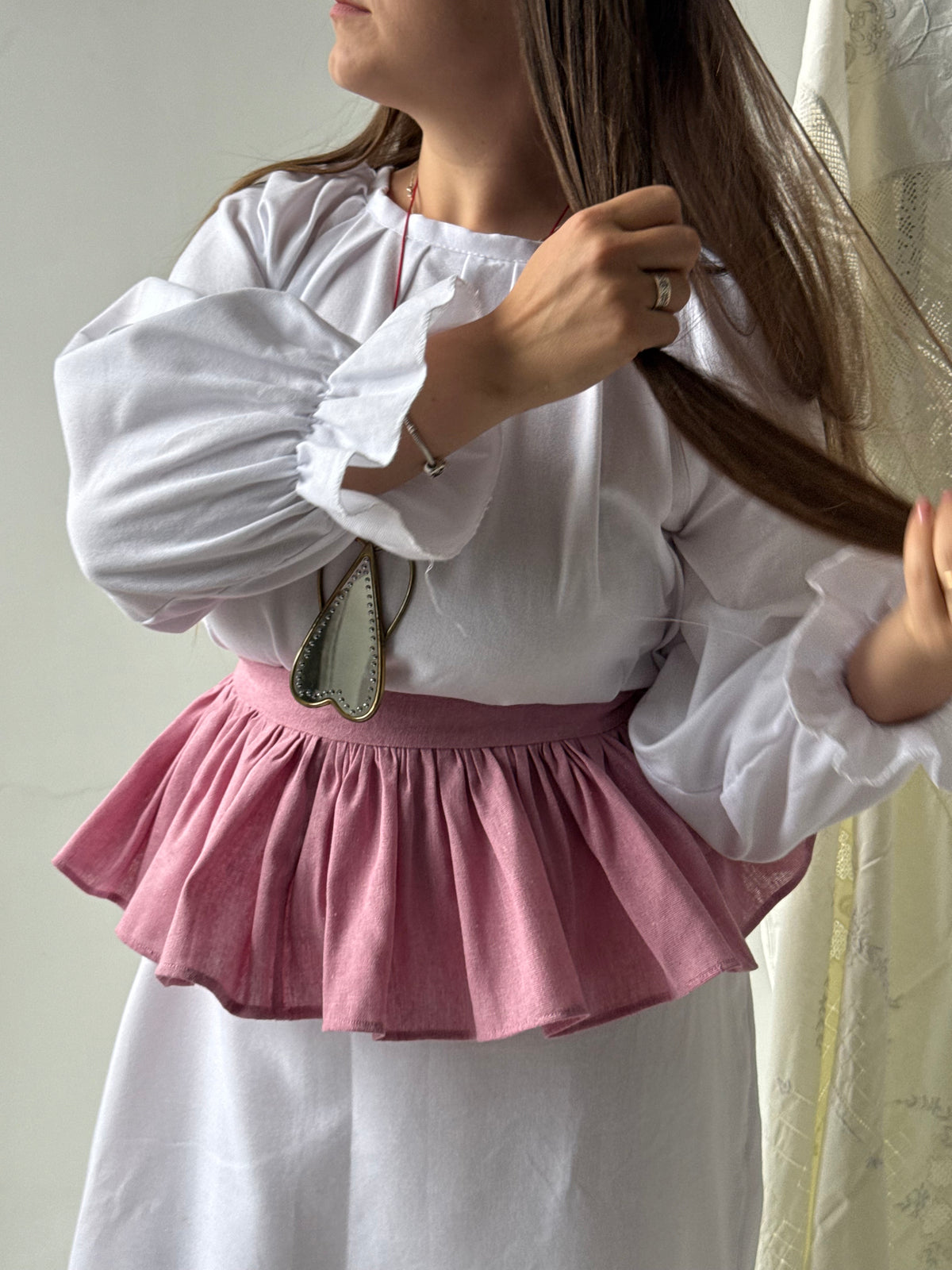 Leliya basque belt ( in pink color