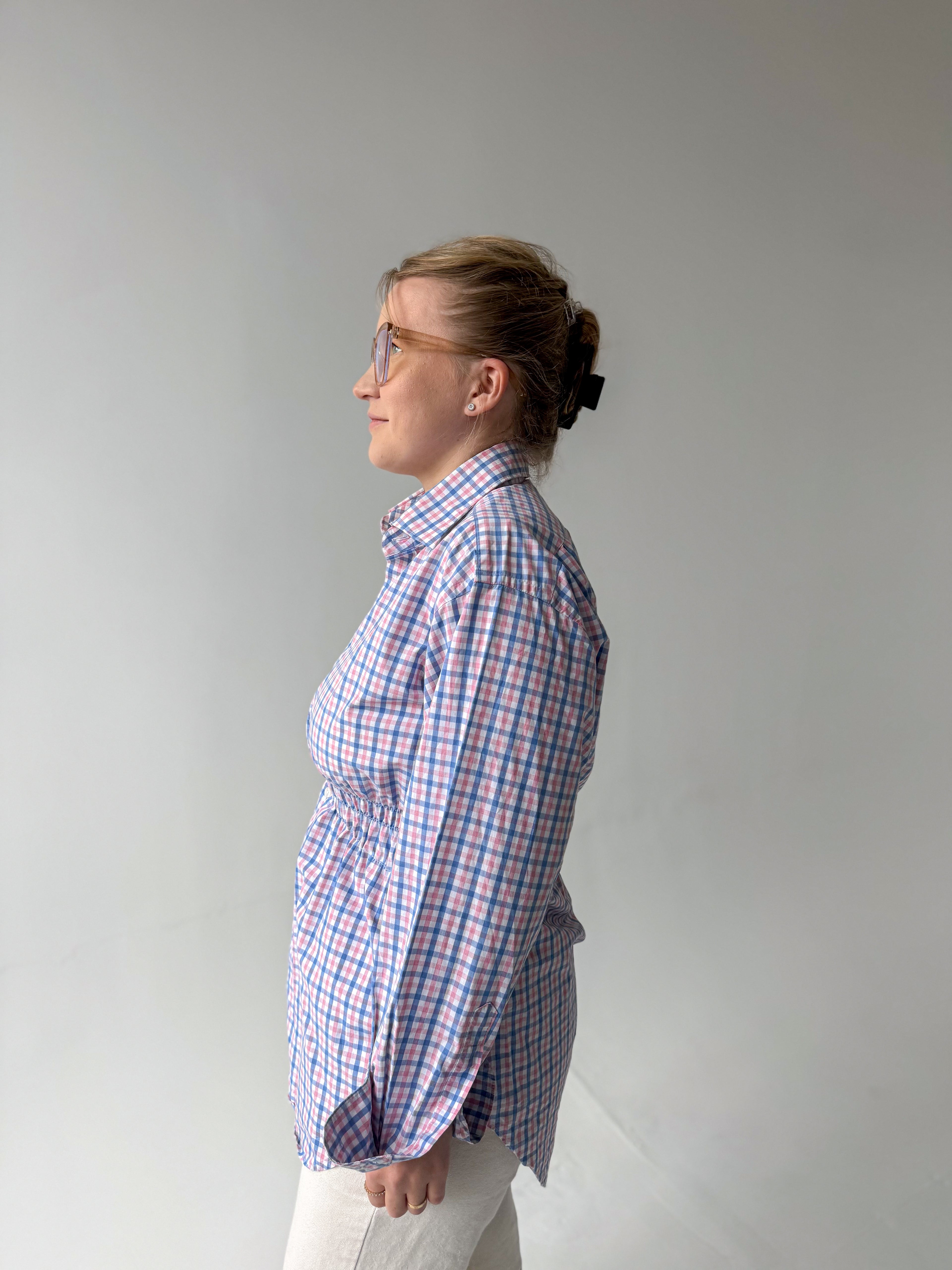 Fitted checked shirt