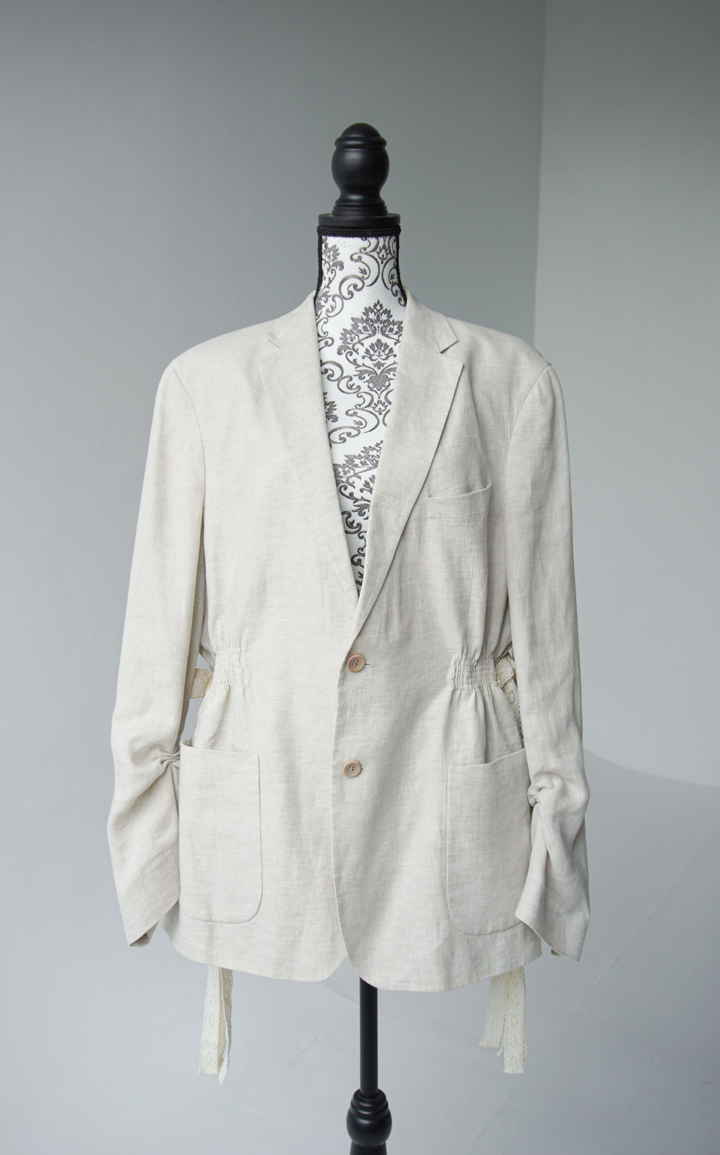 Tie-waist linen jacket