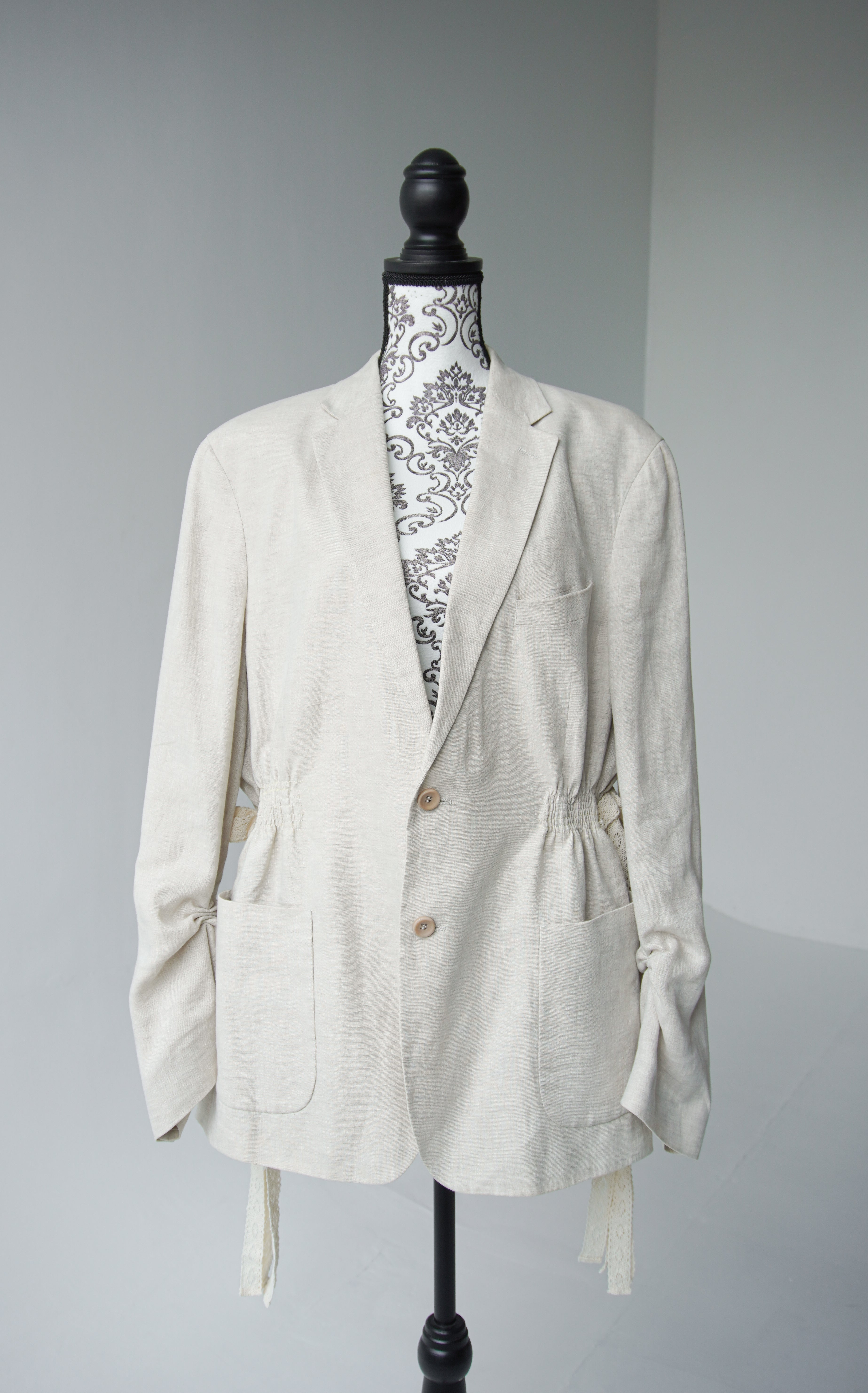 Tie-waist linen jacket