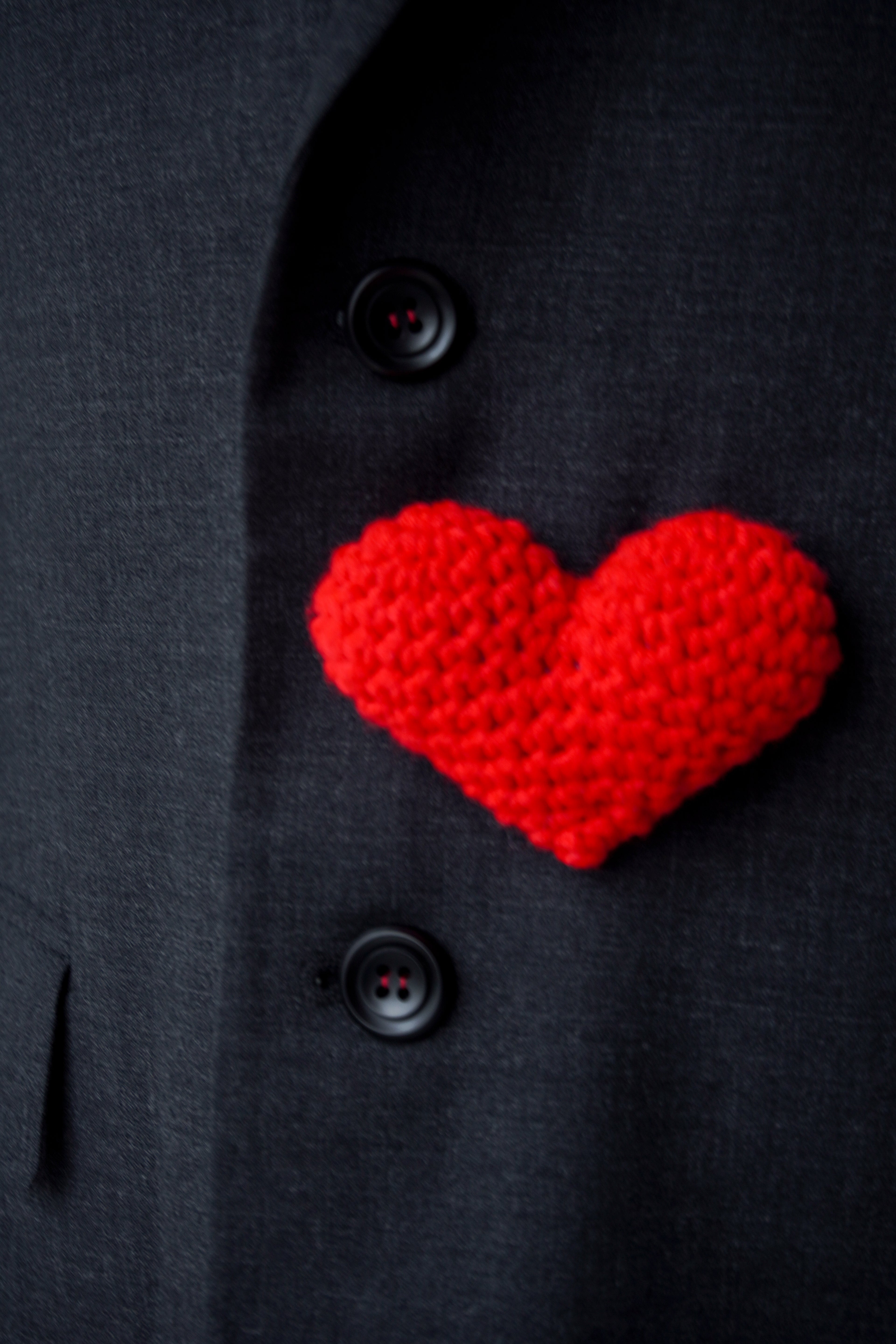 3-D hearts blazer