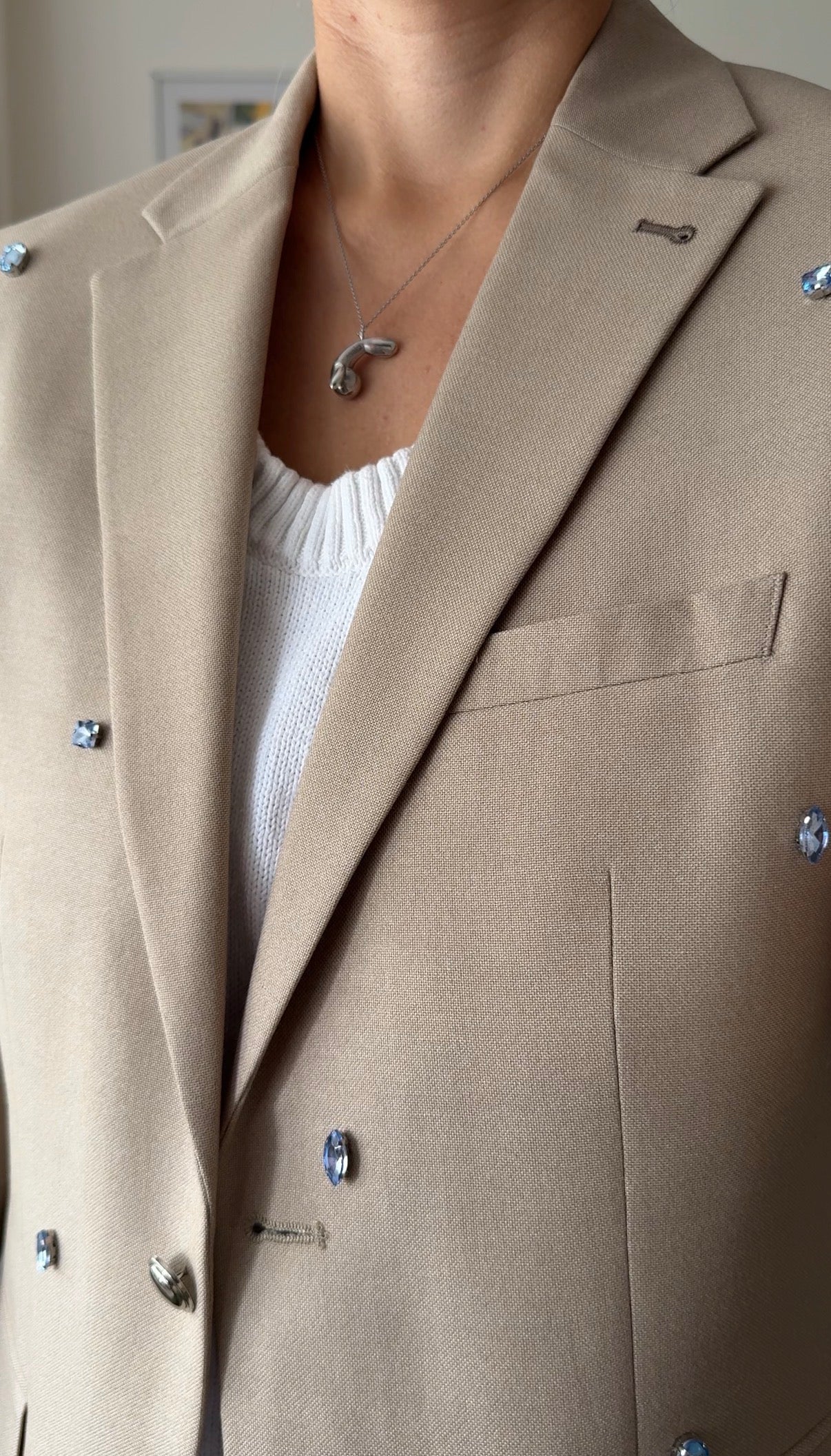 Blue as the sea Upcycled blazer