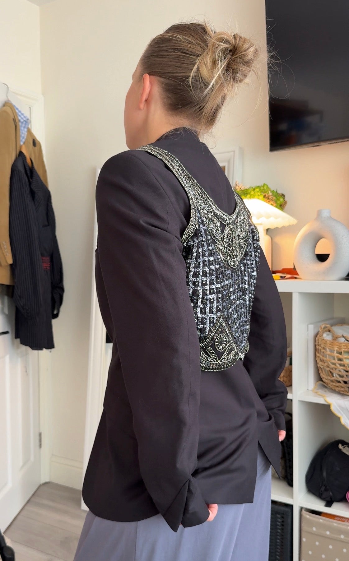 Embellished Black Blazer