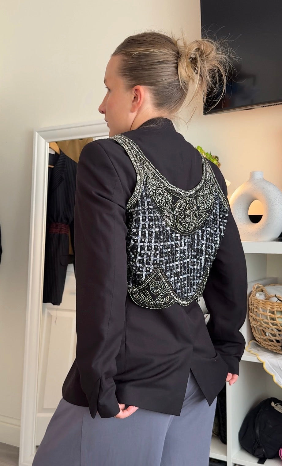 Embellished Black Blazer
