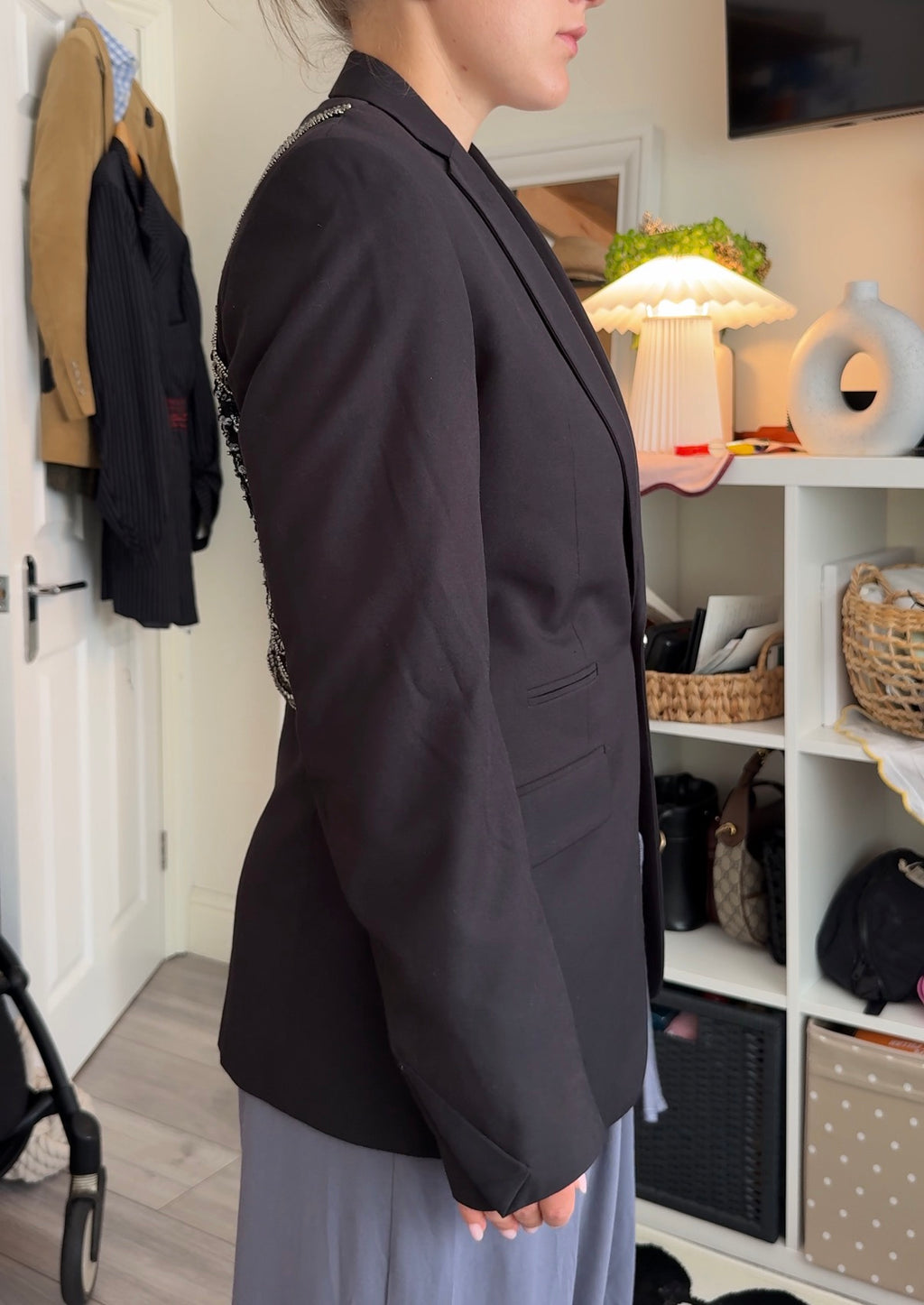 Embellished Black Blazer
