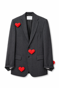 3-D hearts blazer