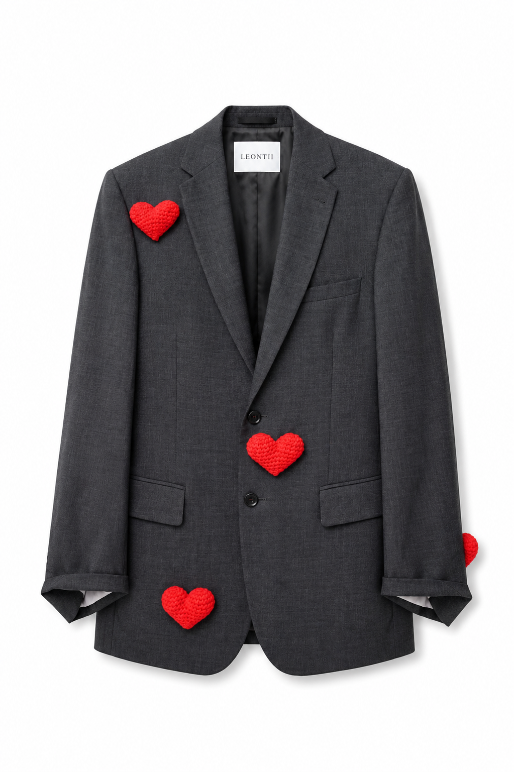 3-D hearts blazer
