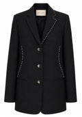 Black Hand-Stitched Blazer
