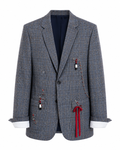 Grey Plaid Statement Blazer