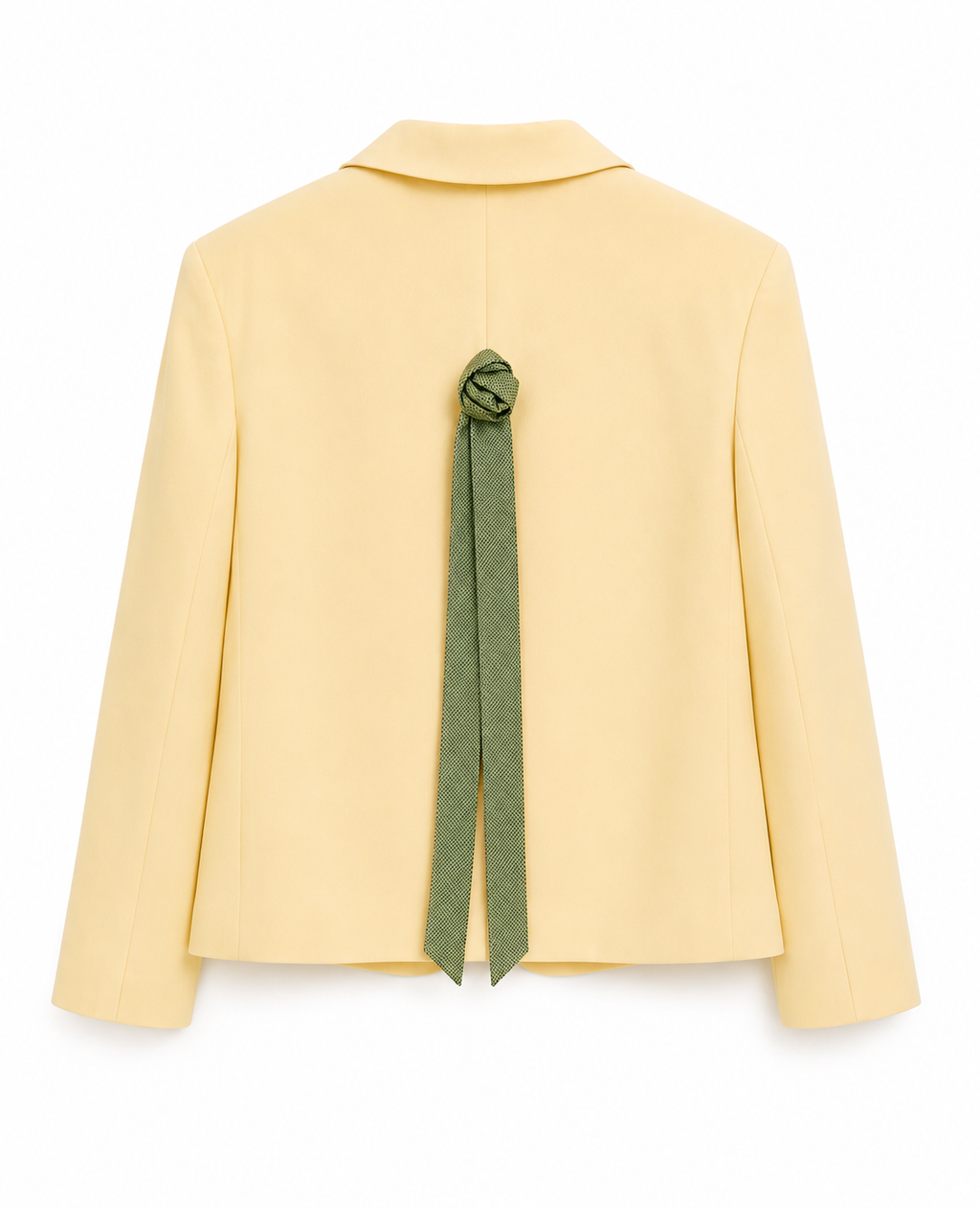 Double-Breasted Tie Rose Blazer