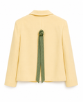 Double-Breasted Tie Rose Blazer